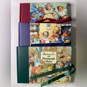 DS Max 1998 The Teddy Bear Lover's Photograph Album Set - Purple, Green, Red